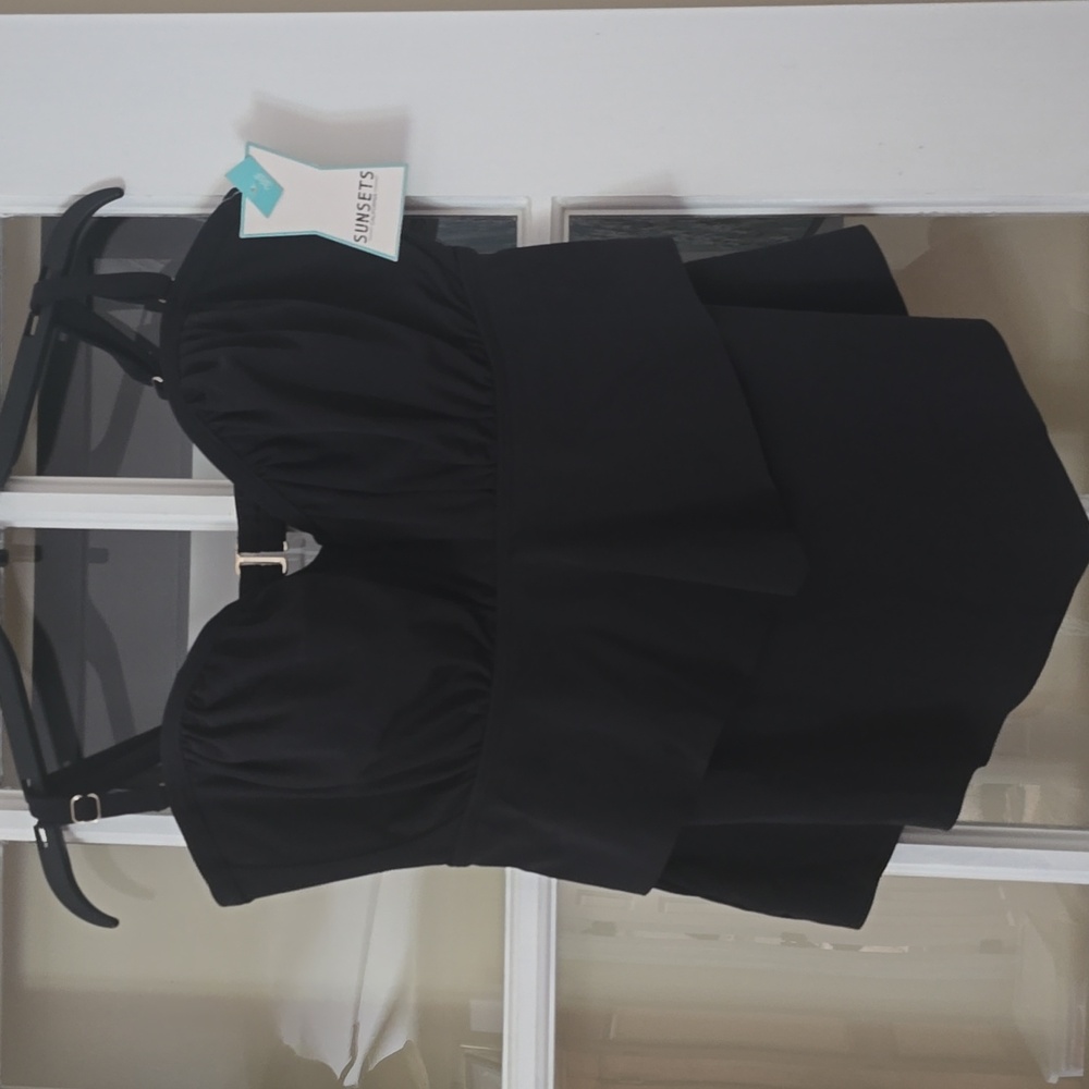 Sunsets California Black Tankini